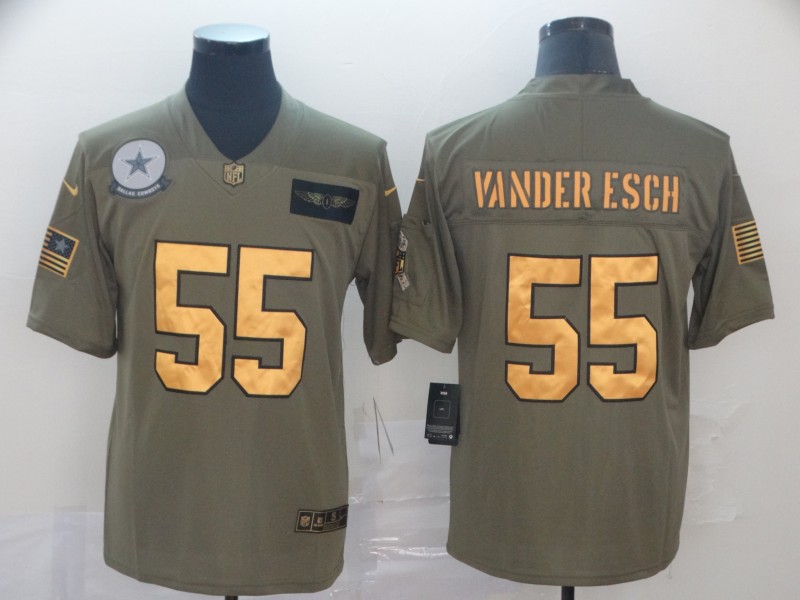 Men's Dallas Cowboys Leighton Vander Esch #55 Brown Jersey
